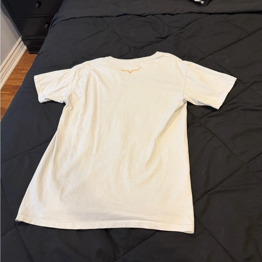 Kimes Ranch White Tee with Orange & Gray Rodeo Graphic - Picture 2 of 2